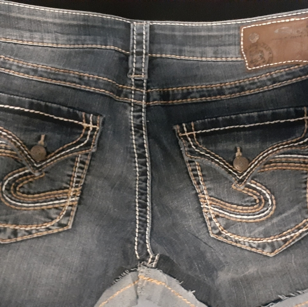 Silver jean short